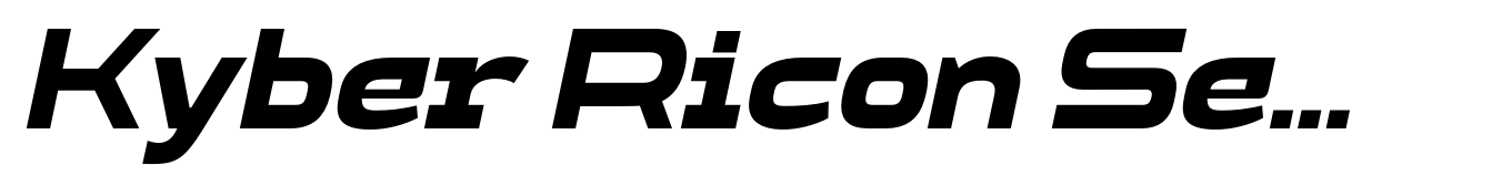 Kyber Ricon Semi Bold Italic